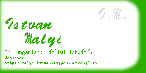 istvan malyi business card